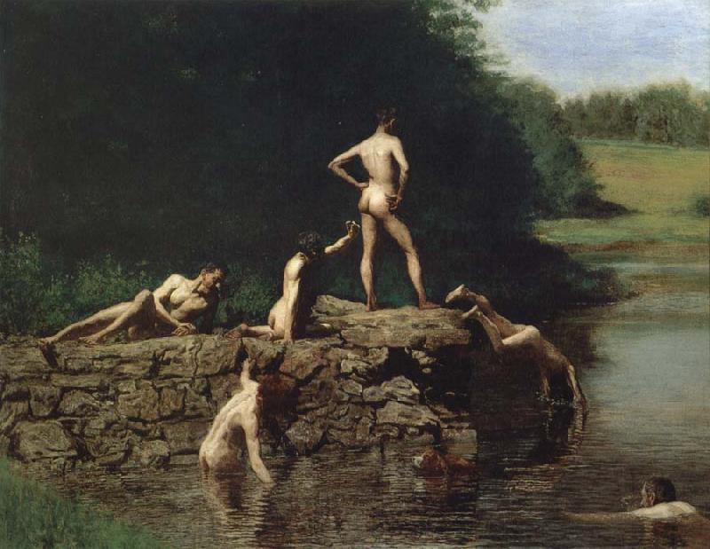 Thomas Eakins Bathing Norge oil painting art
